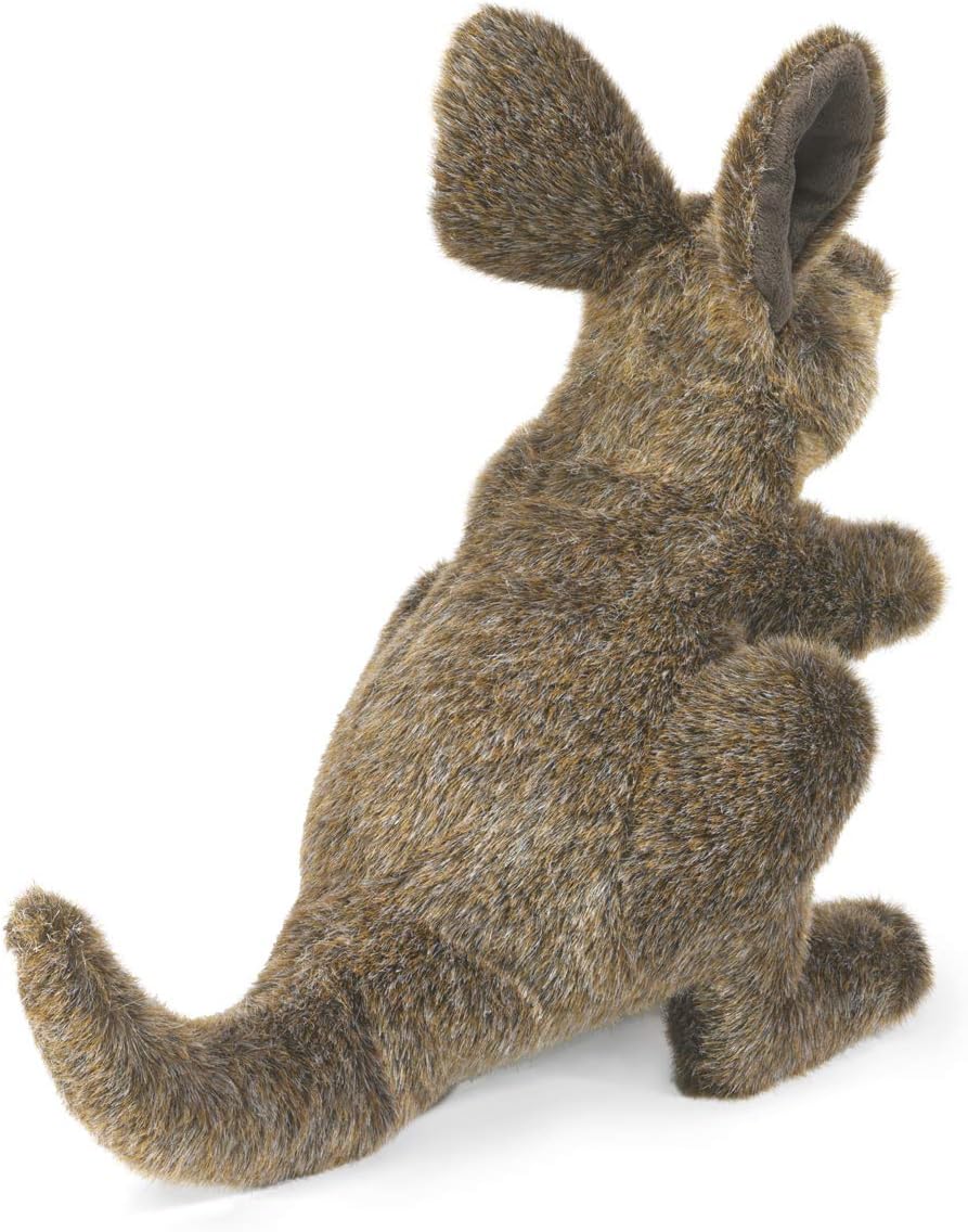 Folkmanis Marioneta de mano canguro pequeña, marrón bronceado, 1 EA