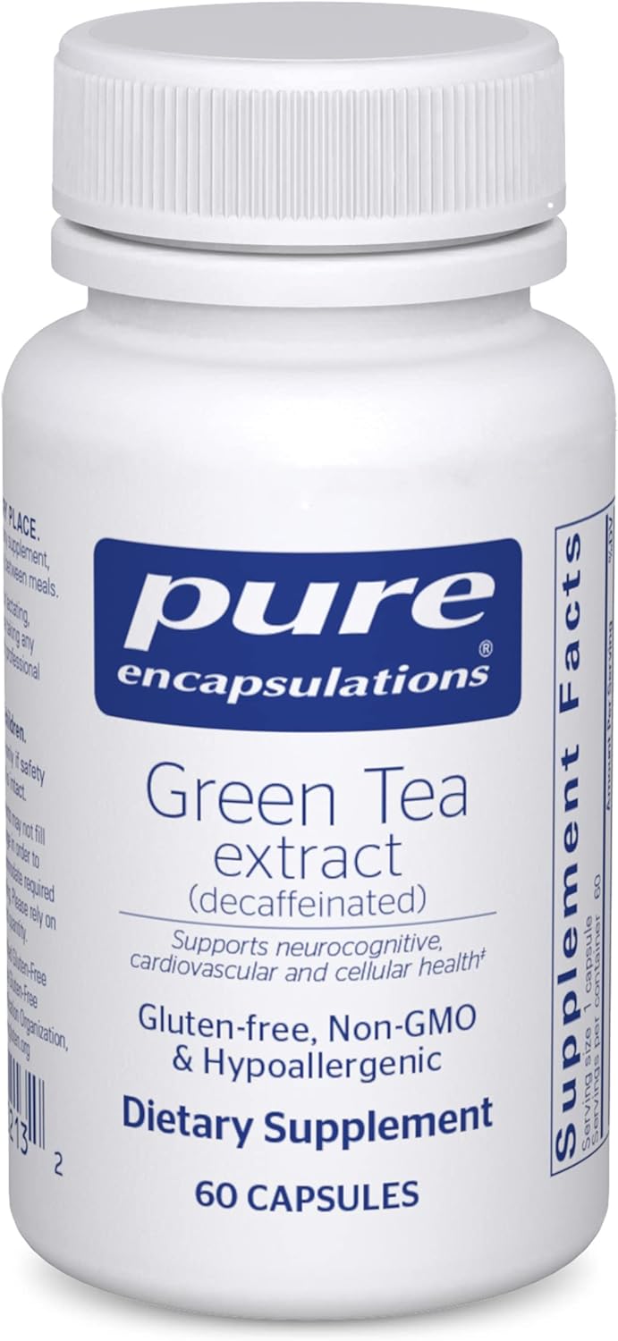 Pure Encapsulations Extracto de té verde (descafeinado)  Soporte antioxidante hipoalergénico para todas las células del cuerpo*  60 cápsulas