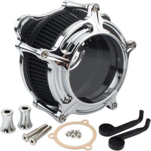 Filtro de aire de admisión de motocicleta Sistema de filtro de aire cromado Kit de filtros para Harley Touring 2008-2016 Road King Electra Glide Filtro de aire de admisión de motocicleta Sistema de filtro de aire cromado Kit de filtros para Harley Touring 2008-2016 Road King Electra Glide