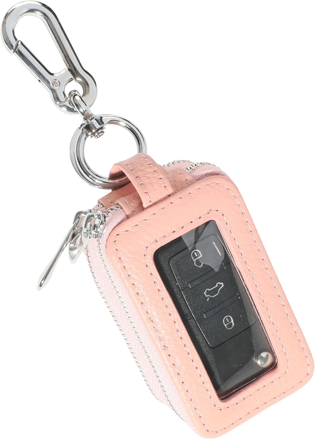 Zlirfy Funda para llave de automóvil, soporte para llave de automóvil, funda de cuero para llavero de automóvil, accesorio para automóvil, protector