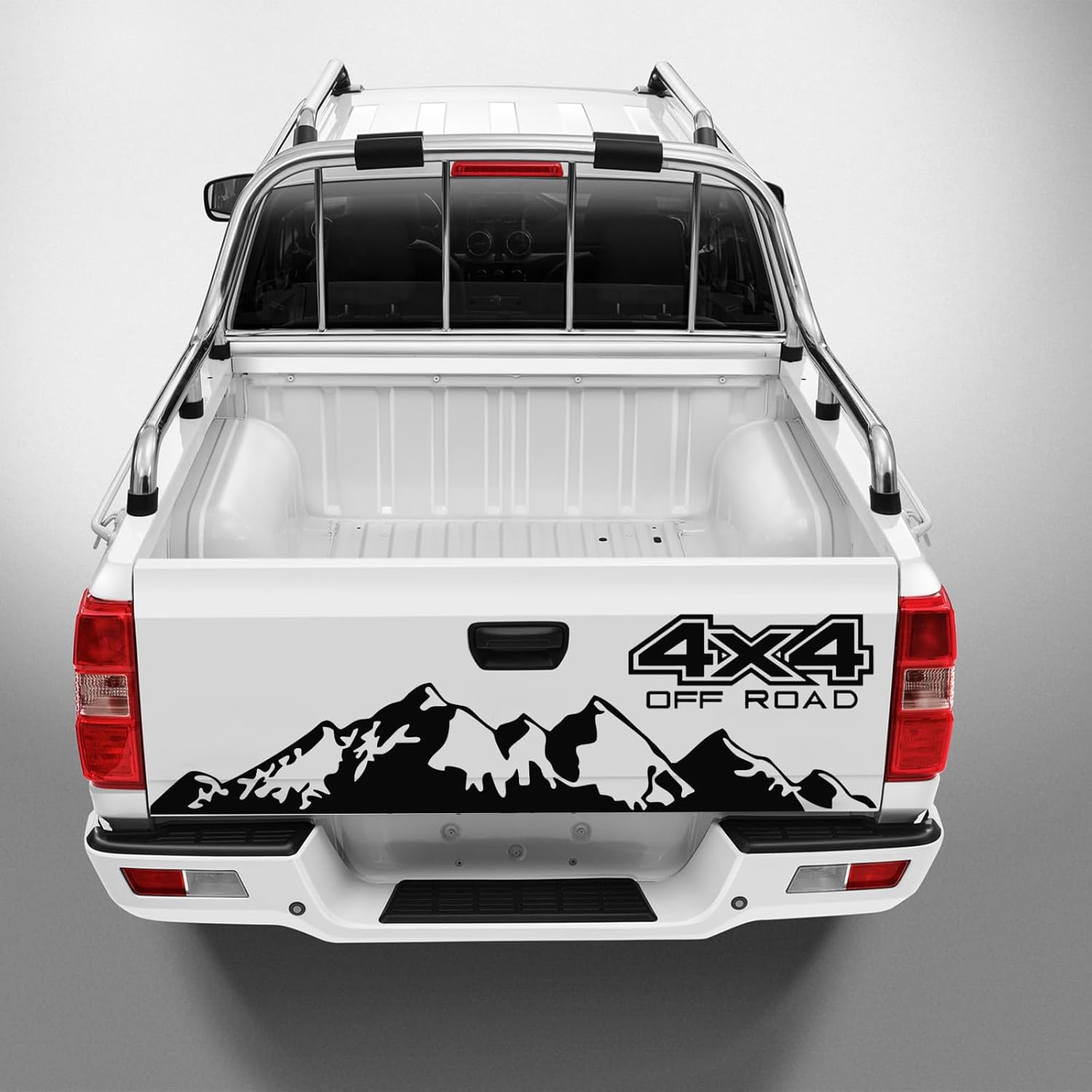Etiqueta engomada del cuerpo del coche 4×4 Off-Road Pickup Truck Modelo Backup Car Tail Decoración Pegatina Negro YA35
