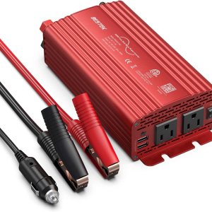BESTEK Inversor de corriente de onda sinusoidal pura de 500 W DC 12 V a CA 110 V adaptador convertidor de corriente con puertos de carga USB dual 42 BESTEK Inversor de corriente de onda sinusoidal pura de 500 W DC 12 V a CA 110 V adaptador convertidor de corriente con puertos de carga USB dual 42