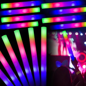 Booguy 56 varillas brillantes a granel, suministros de fiesta que brillan en la oscuridad, palos de espuma LED con 3 modos de parpadeo colorido, Booguy 56 varillas brillantes a granel, suministros de fiesta que brillan en la oscuridad, palos de espuma LED con 3 modos de parpadeo colorido,