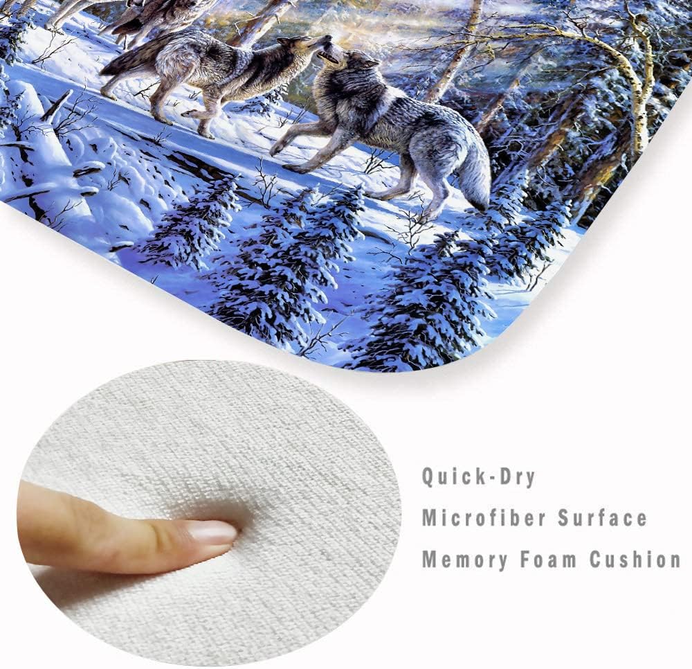 WODEJIA Tapete de franela antideslizante con impresión 3D para mesita de noche y sala de estar, tapetes absorbentes de humedad y polvo para cuarto