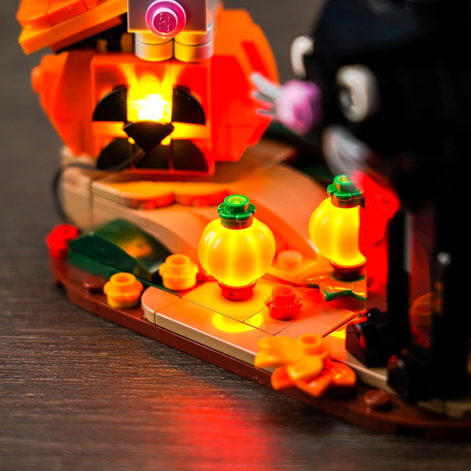 Kit de luces LED para Lego Halloween Cat and Mouse 40570, juego de iluminación de calabaza mejorado, accesorios compatibles con Lego 40570 juego de