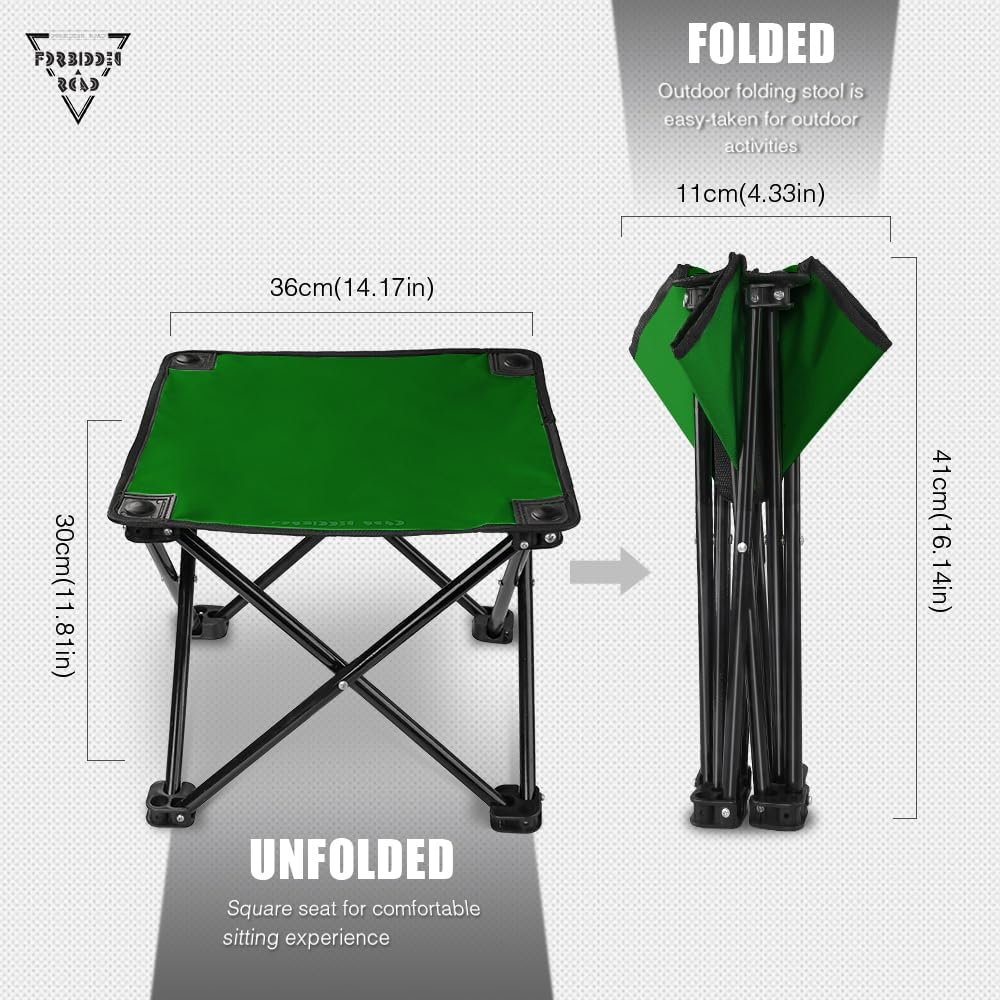 Forbidden Road Taburete de campamento con trípode portátil para senderismo, pesca, viajes, mochileros, taburete al aire libre, 0.9 libras, capacidad