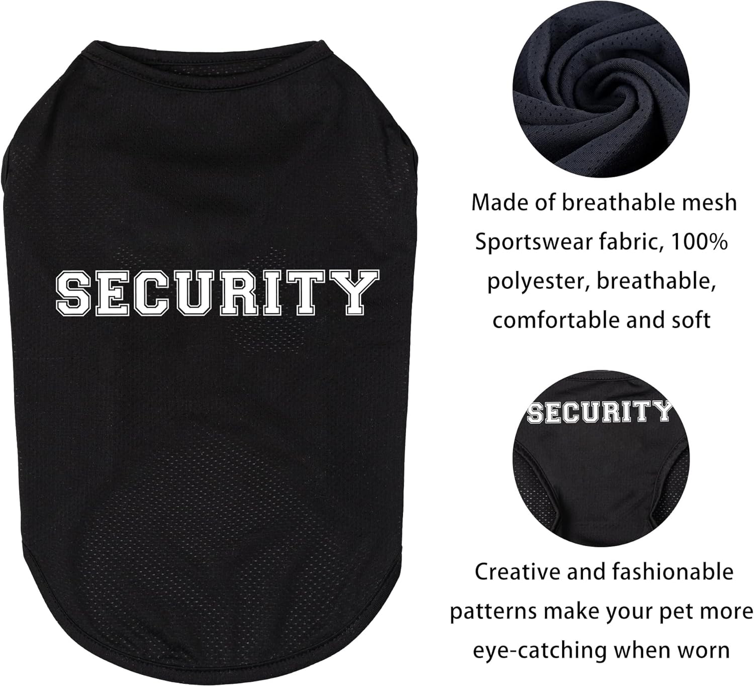 Ropa para perros y gatos, camisetas con patrón de seguridad, camisas para mascotas para perros pequeños, camiseta para perros pequeños, ropa para