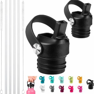 Tapa de popote para Hydroflask, tapas con popote para Hydro Flask, tapa de popote de boca estándar de 18, 21, 24 onzas, tapa de repuesto, botella de Tapa de popote para Hydroflask, tapas con popote para Hydro Flask, tapa de popote de boca estándar de 18, 21, 24 onzas, tapa de repuesto, botella de