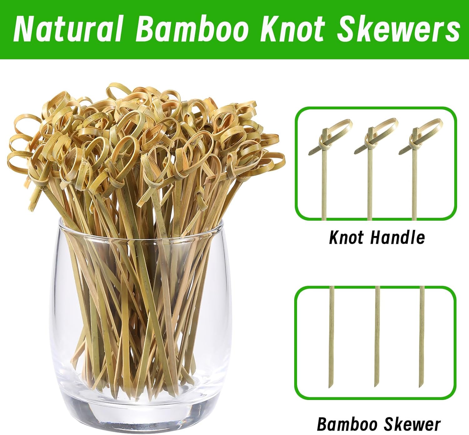 Juego de tazas de charcutería de 12 onzas, 24 tazas con 100 púas de coctail, soporte para papas fritas y brochetas de nudo de bambú, kit de