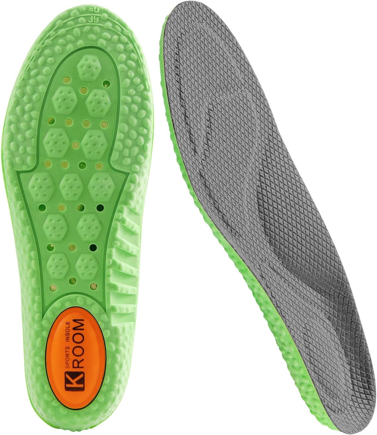 Plantillas de zapatos para hombres y mujeres, plantillas de espuma viscoelástica, cómodas plantillas de zapatos deportivos para absorción de golpes