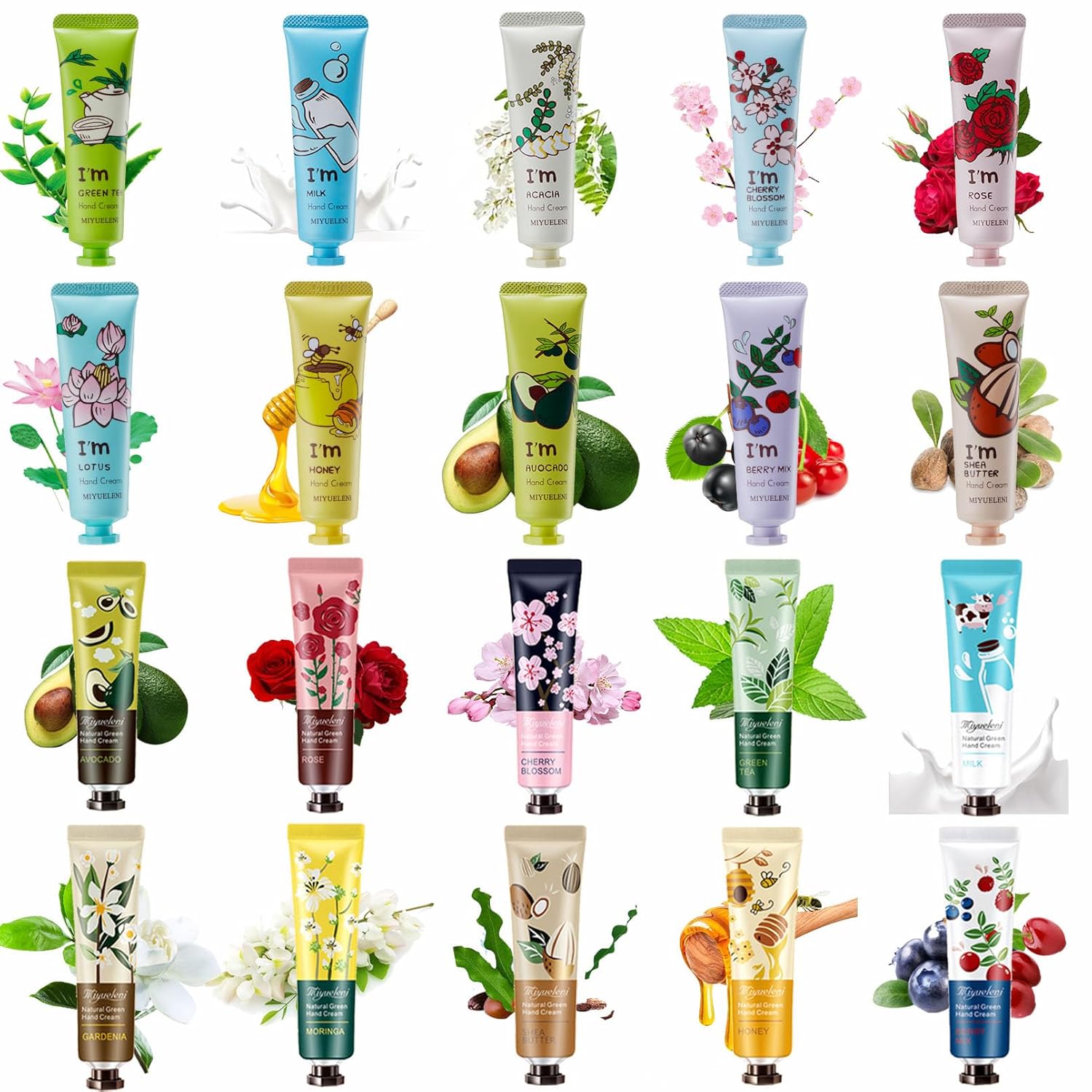 ailixinda Paquete de 20 unidades de crema de manos, crema para el cuidado de las manos, regalo para mujeres, loción de manos de tamaño de viaje para