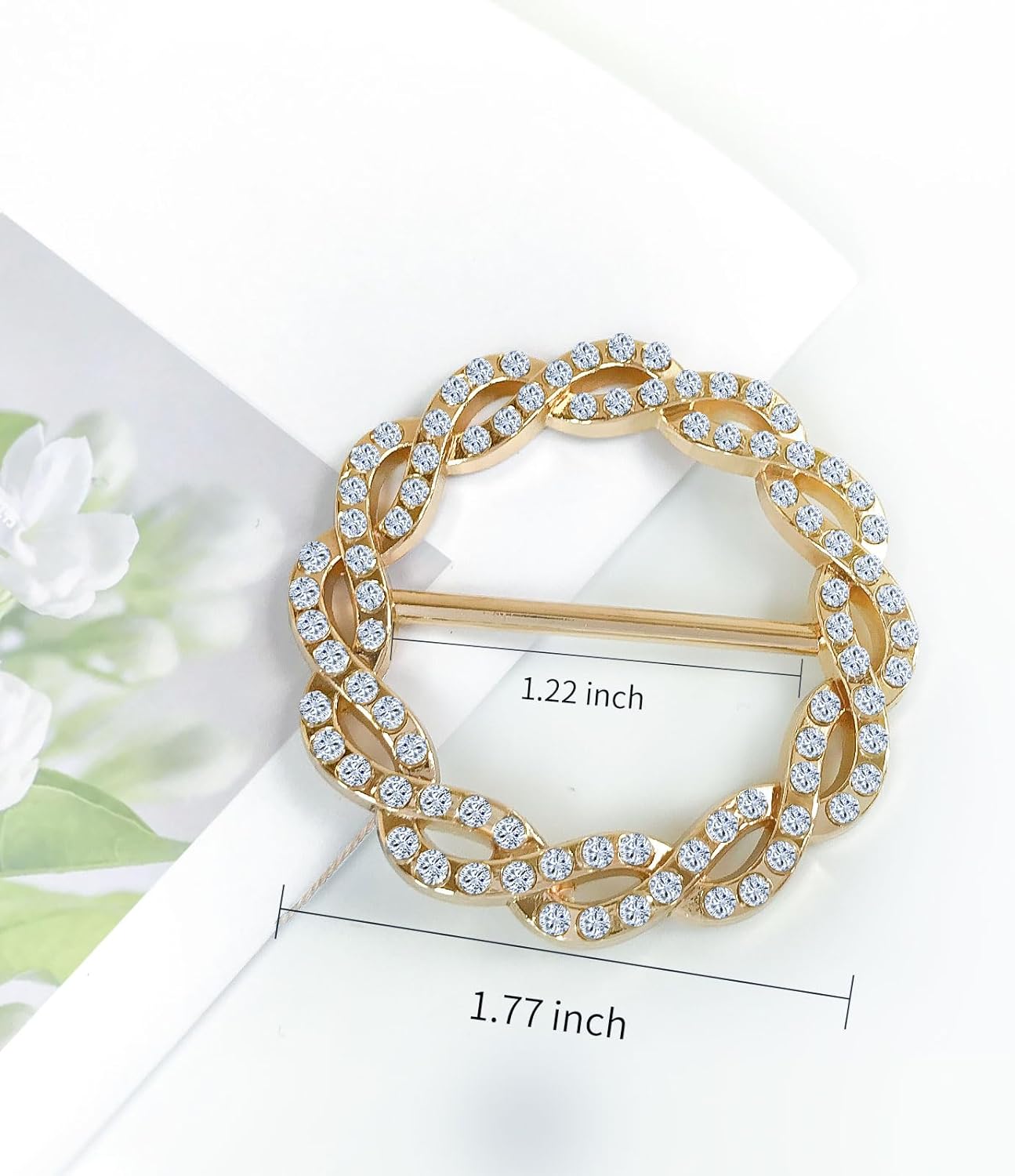 Juego de 7 hebillas de camiseta para mujer, anillo de bufanda, hebillas de cinturón para mujer, hebillas redondas para bufanda, clips para camisetas