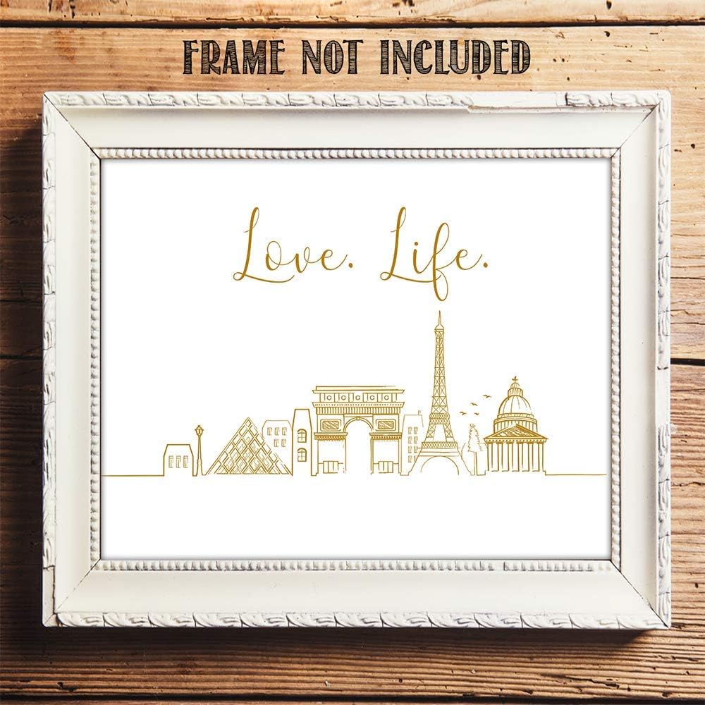 TJ Originals – Mónaco, Moscú, París, Roma, Europa Souvenirs City Landscape Skyline Travel Art – Impresión artística de pared en blanco y negro sin