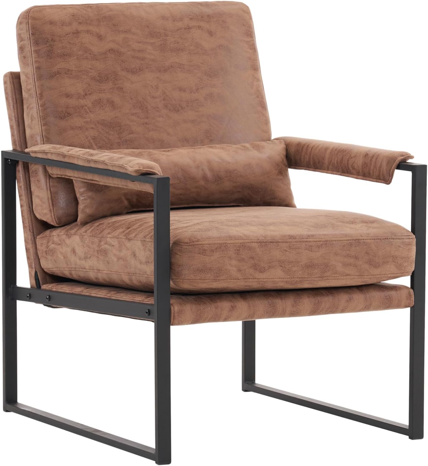 Accent Chairs for Living Room Modern Lounge Chair Single Iron Frame Chair Technology Fabric Indoor Leisure Chair Arm Chair Reading Chair for Bedroom