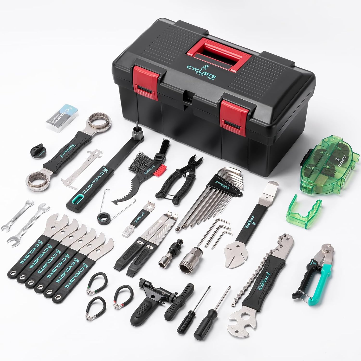 Kit de herramientas para bicicleta con estuche de almacenamiento, juego de herramientas de reparación de bicicletas de 35 piezas portátil,