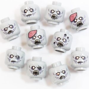 Paquete de cabeza zombie para minifigs Paquete de cabeza zombie para minifigs
