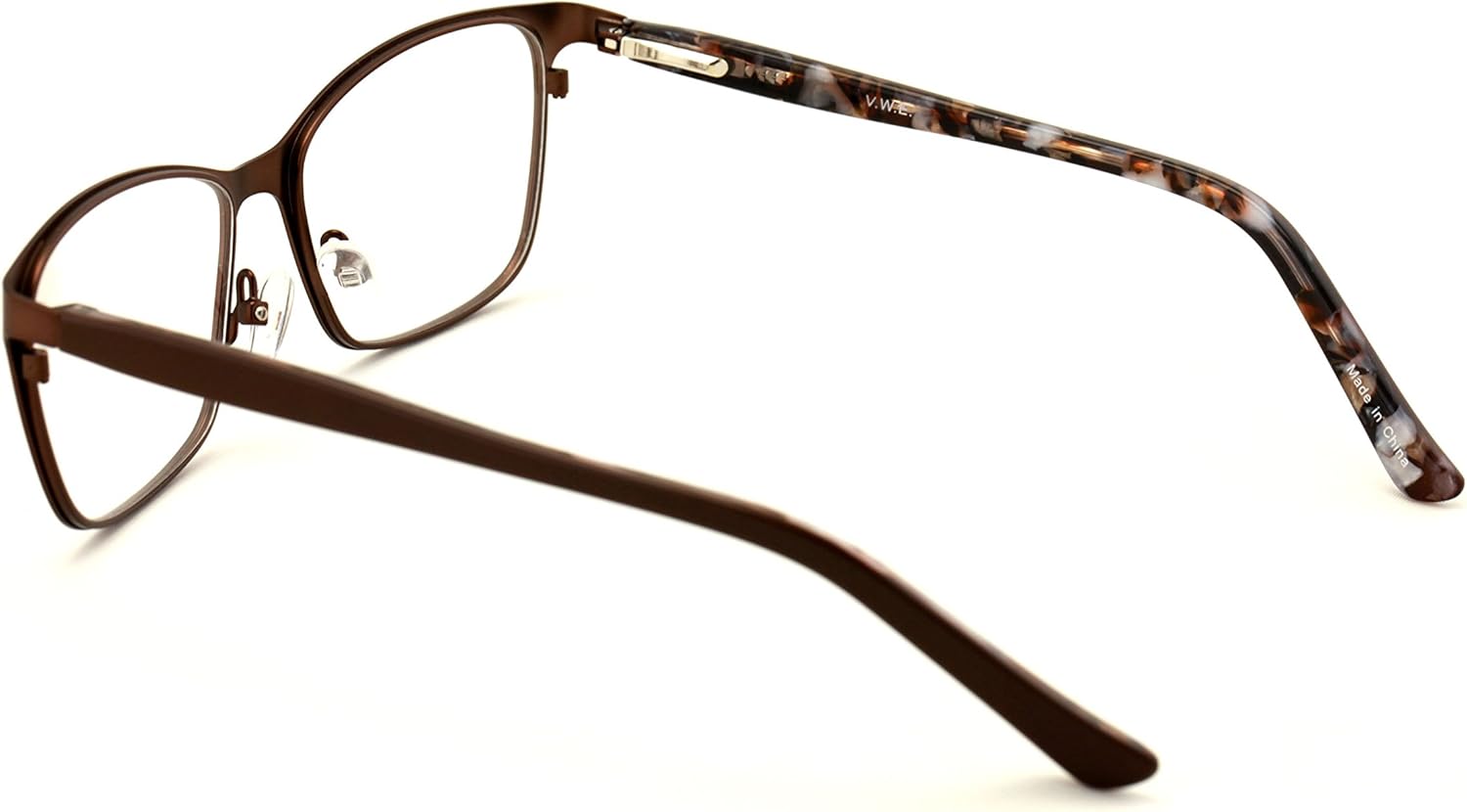 Gafas de lectura de acero inoxidable de moda para mujer, marco de lente transparente, lector de metal