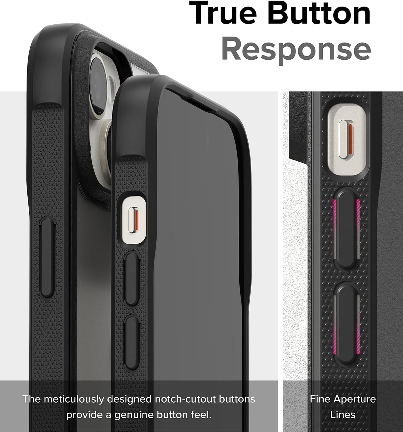 Ringke Fusion Bold No más decoloración Compatible con iPhone 15, tecnología antihuellas dactilares que evita manchas grasas, revestimiento