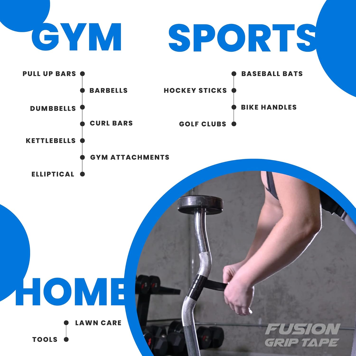 Core Prodigy Fusion Grip Tape – Envoltura de goma de silicona para barras de dominadas, pesas, mancuernas, equipos deportivos y de gimnasio y