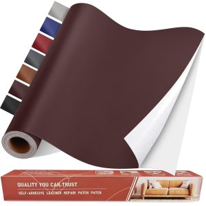 Kit de parches de reparación de cuero autoadhesivo, 31.4 x 16 pulgadas, cinta de reparación de cuero de vinilo grande para muebles, asiento de Kit de parches de reparación de cuero autoadhesivo, 31.4 x 16 pulgadas, cinta de reparación de cuero de vinilo grande para muebles, asiento de
