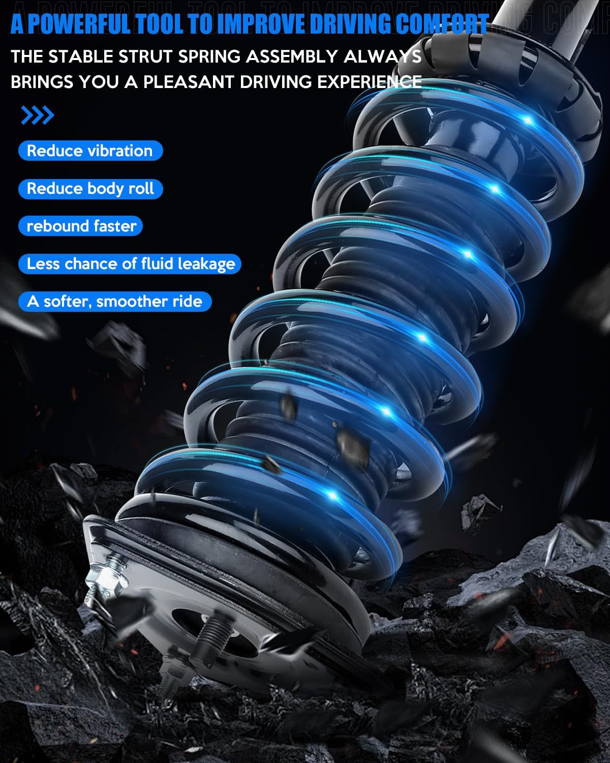 Conjunto completo de puntal delantero y muelle helicoidal para Nissan para 350Z 2004-2006 para Infiniti para G35 2003-2006 KFKGF Quick Strut