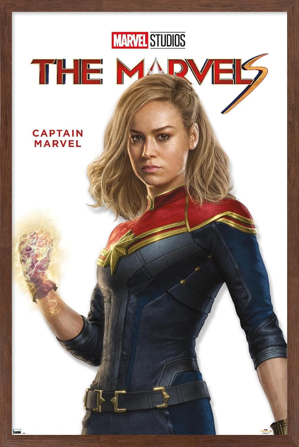 Trends International Marvel The Marvels – Póster de pared de la serie Capitán Marvel Feature Series, 14.72 x 22.37 pulgadas, versión enmarcada de