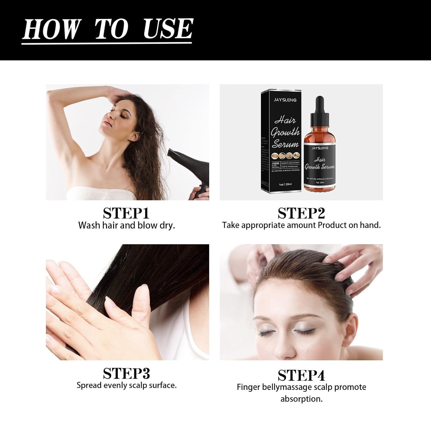 Noor – Suero para el crecimiento del cabello, aceitunas africanas, aceite de crecimiento del cabello para la pérdida del cabello, suero de