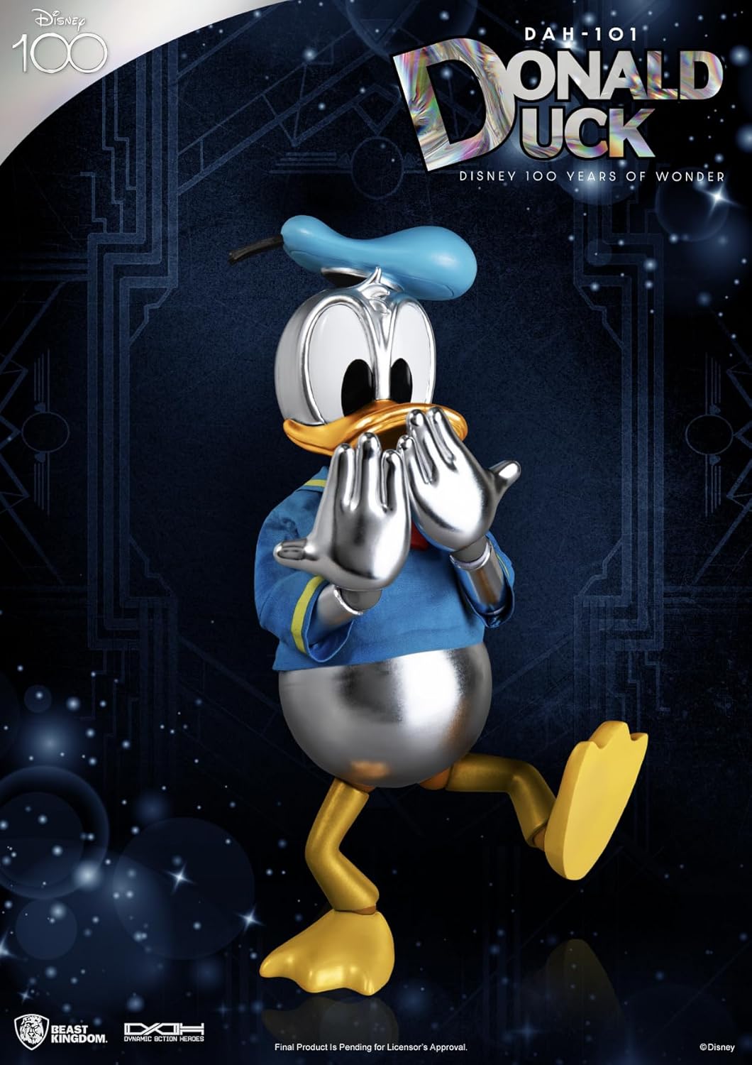 Disney 100 Years of Wonder Donald Duck DAH-101 – Figura de acción dinámica de héroes de 8 cciones