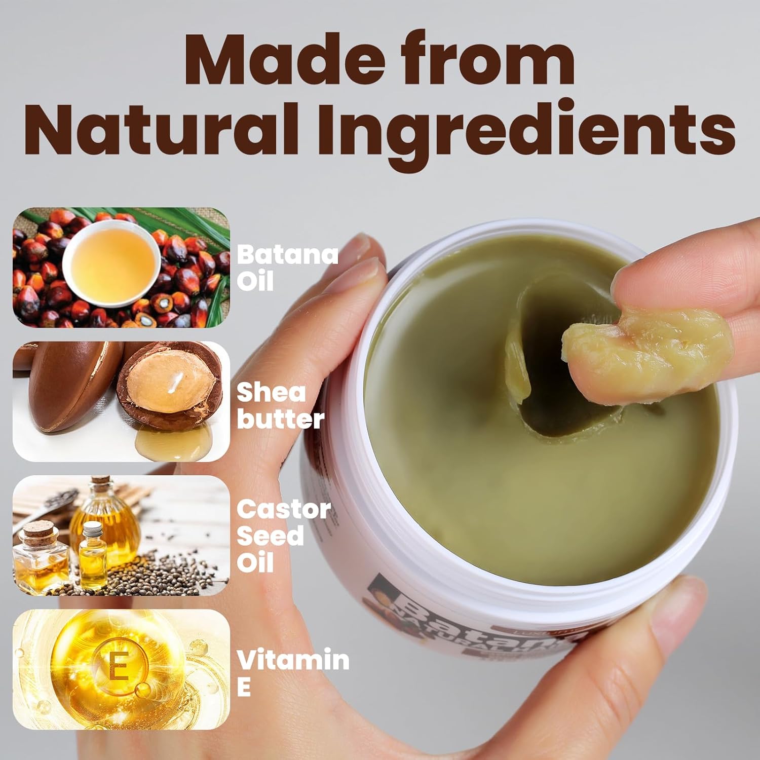 Aceite de batana natural adecuado para todo tipo de cabello, aceite de batana crudo que mejora la fuerza del cabello, previene la pérdida de