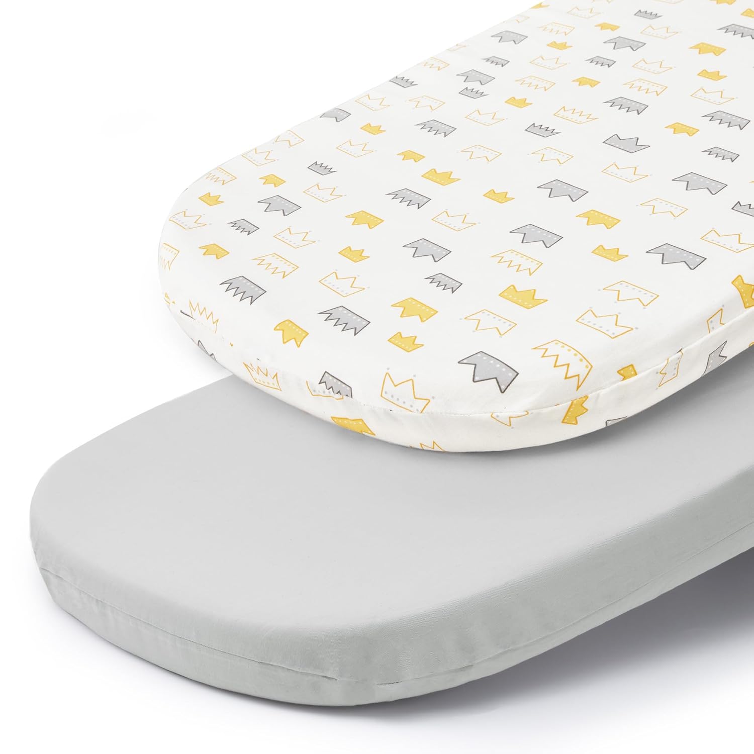 TILLYOU Sábanas bajeras de algodón para bebé niño y niña, aptas para cuna giratoria Halo, se adaptan a la sábana de colchón de cuna de reloj de