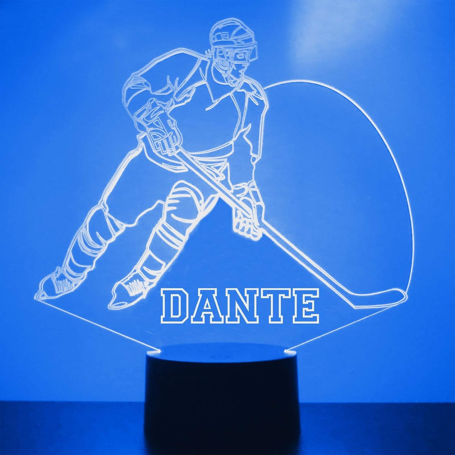 Lámpara LED personalizada deportiva, luz nocturna personalizada con tu nombre o texto, lámpara de luz más grande del mercado, grabado personalizado,