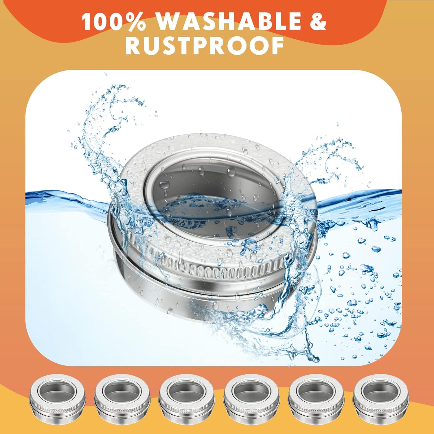 100 frascos de aluminio de 0.5 onzas de 0.5 onzas líquidas, recipientes recargables con tapa de rosca transparente, botella redonda para cosméticos,