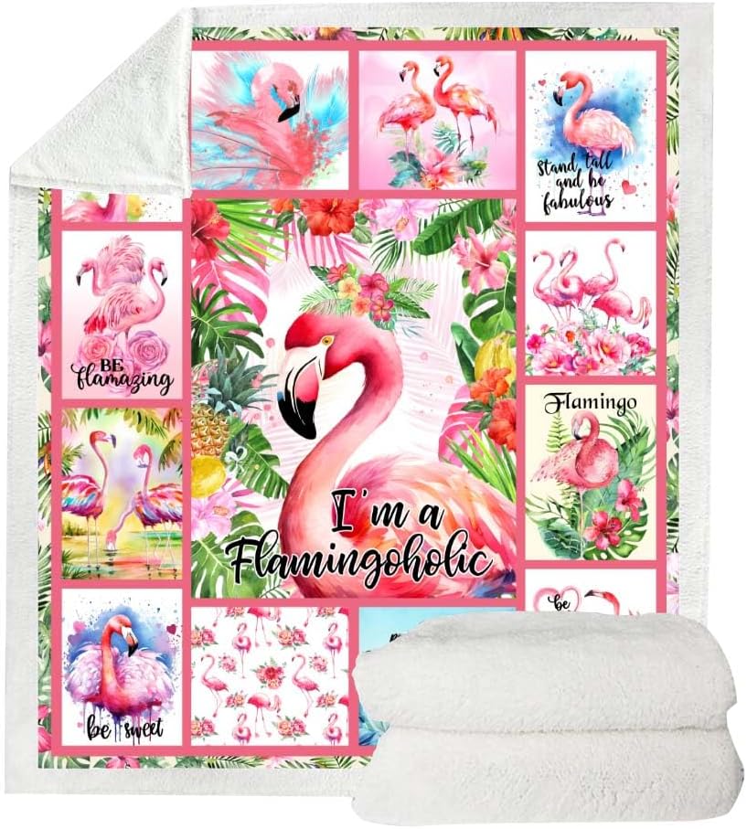 Manta de flamenco, regalos de flamencos, regalos de flamenco para mujeres, manta de flamenco rosa para niñas, manta suave y acogedora para sofá o
