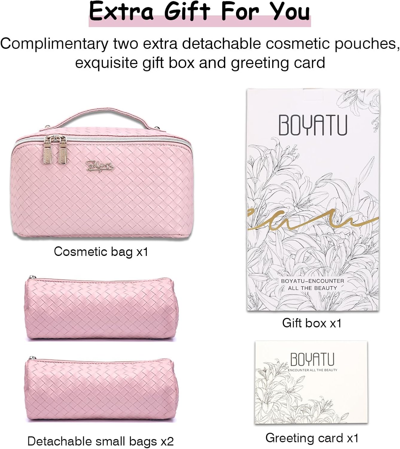 Bolsa de maquillaje organizadora de viaje para cosméticos juego de 3 bolsas de aseo de gran capacidad para mujeres, bolsa de maquillaje portátil con