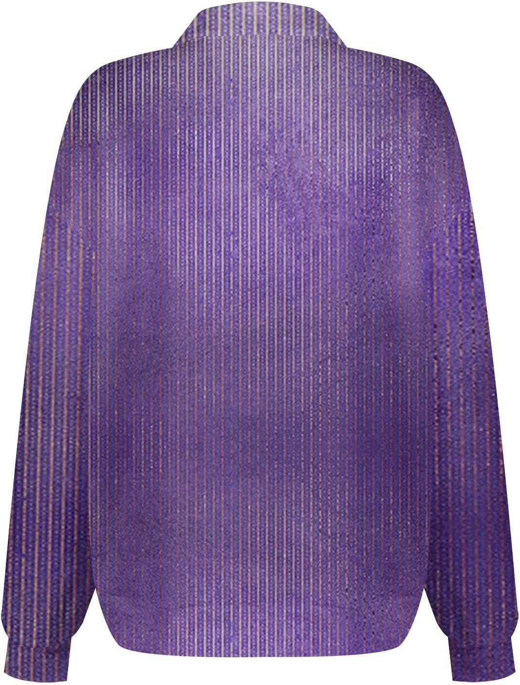 Kenvina Sudadera de manga larga con cremallera de 14 para mujer, blusa atlética de moda, ajuste holgado, casual, manga larga