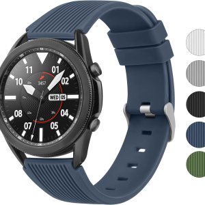 Compatible con Samsung Galaxy Watch 3 correas de 1.772 in, Galaxy Watch 1.811 in, correa deportiva de silicona de 0.866 pulgadas, correa de repuesto Compatible con Samsung Galaxy Watch 3 correas de 1.772 in, Galaxy Watch 1.811 in, correa deportiva de silicona de 0.866 pulgadas, correa de repuesto