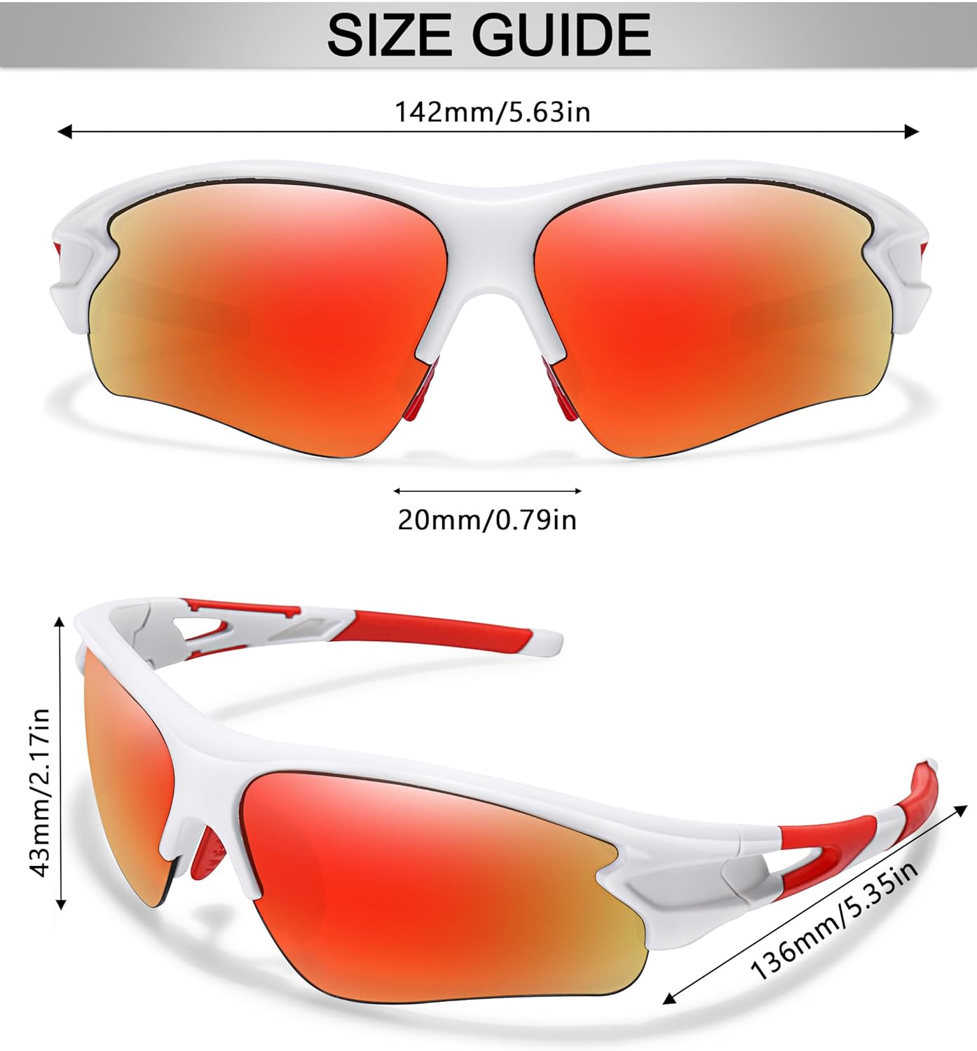 Polarized Sports Sunglasses for Men and Women UV 400 Youth Baseball Cycling Fishing Running Softball Sunglasses1