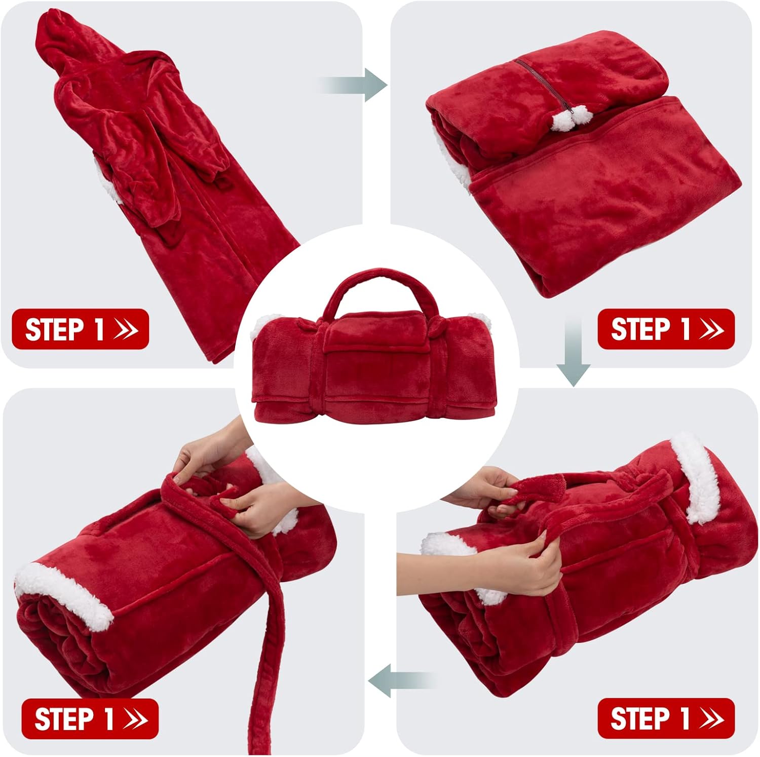 yescool Manta con capucha de gran tamaño, manta de forro polar sherpa, regalo para el día de San Valentín para mujeres, hombres y adultos, manta