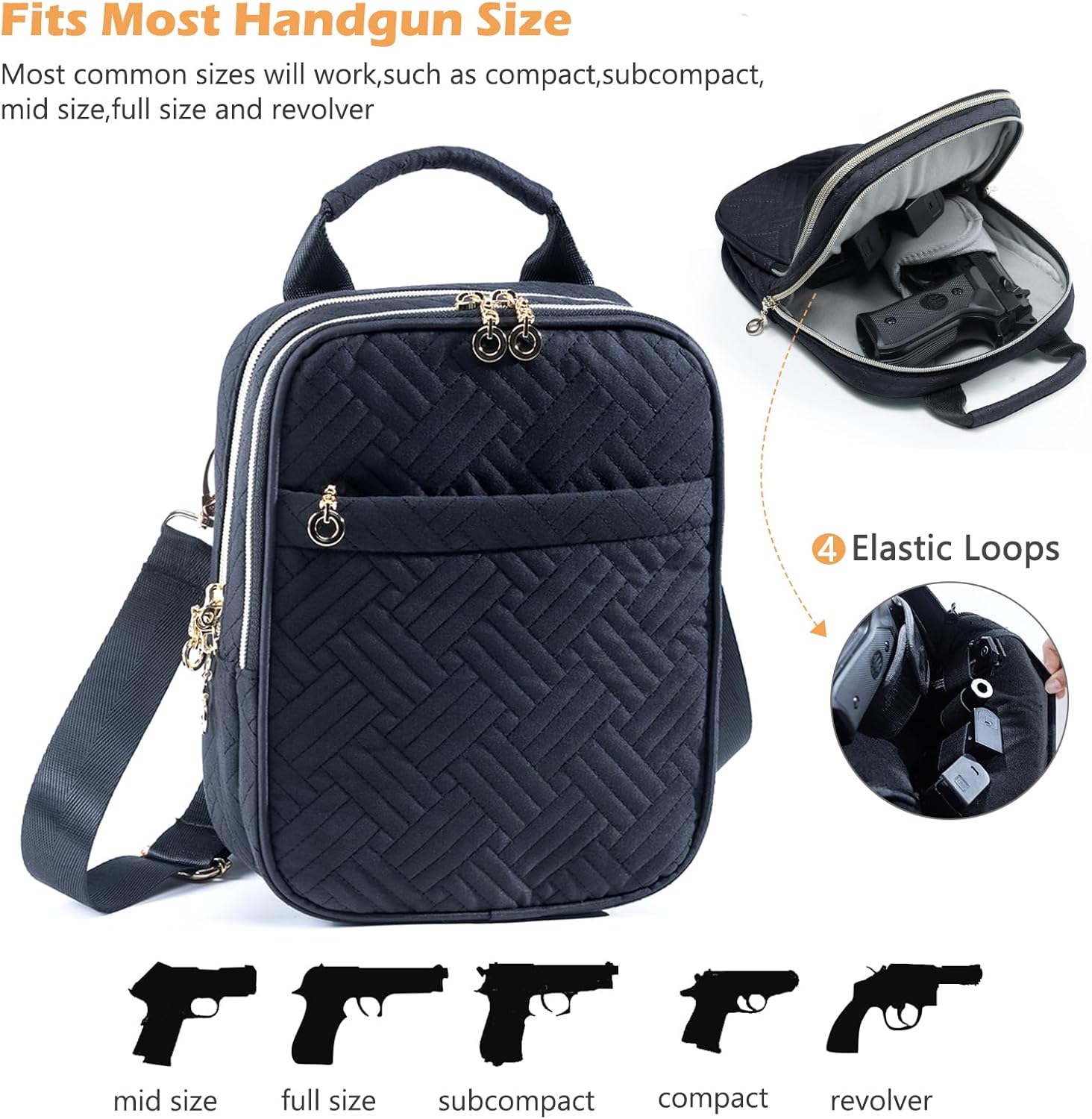 Estuche de pistola suave, Bolsa de pistola CCW, Bolsa de pistola cruzada, Bolsa de pistola de transporte oculto, Bolsa de pistola táctica pequeña,