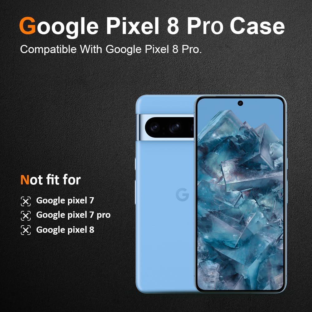 bokoo Funda transparente para Google Pixel 8 Pro. Fundas protectoras de silicona TPU de plástico transparente para Google Pixel 8 Pro agarre delgado