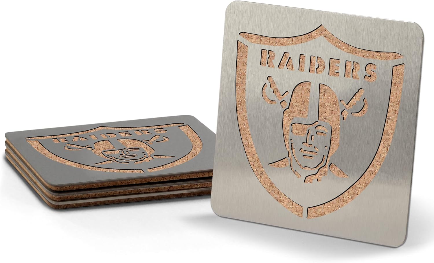 Portavasos de la NFL de acero inoxidable Sportula Products, Metálico