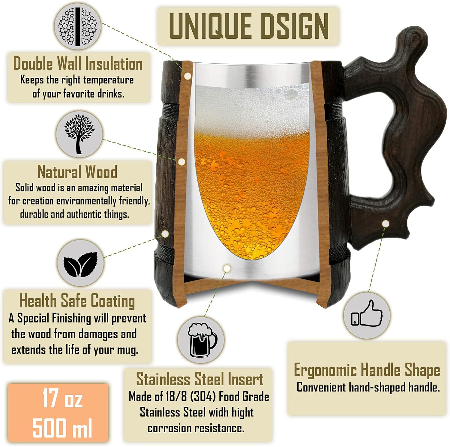 ffxiv Machinist – Taza de madera con jarro de madera. Regalo para jugadores. Jarro de cerveza de madera personalizada. Regalo personalizado para él,