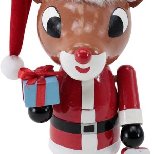 Dan Dee Rudolph The Red-Nosed Reindeer  Cascanueces de Rudolph de 8.5 pulgadas  Decoración navideña oficial y coleccionable, marrón Dan Dee Rudolph The Red-Nosed Reindeer  Cascanueces de Rudolph de 8.5 pulgadas  Decoración navideña oficial y coleccionable, marrón
