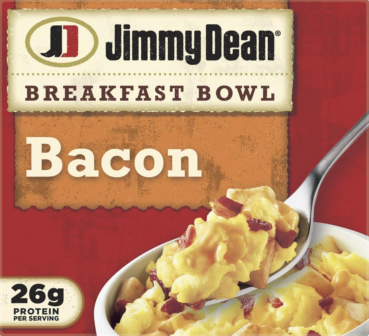 Salutem Vita – Tazón de desayuno Jimmy Dean  2 de jamón y queso  + 2 de tocino y queso cheddar, 7 onzas cada uno – Total de 4 tazones