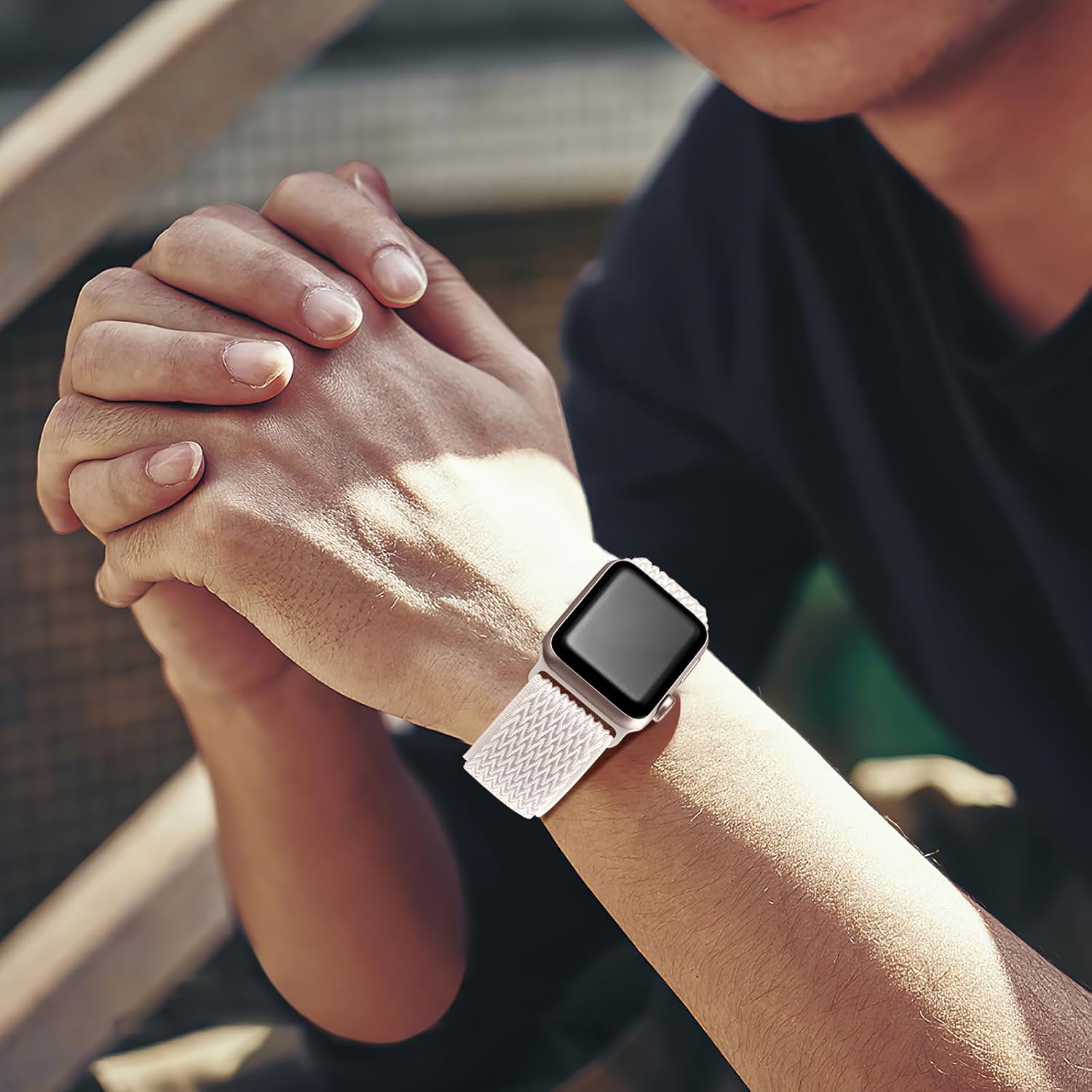 Lerobo Correa elástica de nailon para reloj Solo Loop, compatible con Apple Watch Series 1-9, SE, Ultra 38404142441.772 in, correa de repuesto