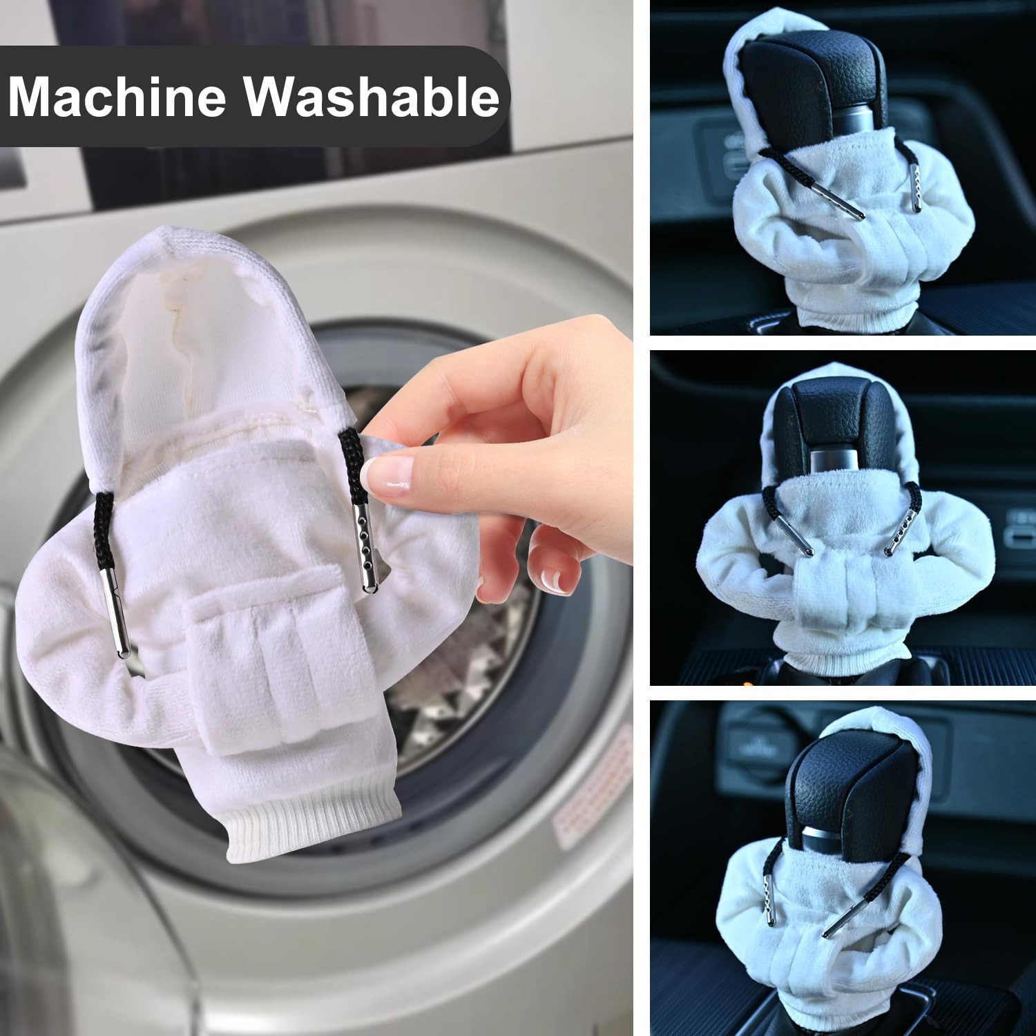 Sudadera con capucha para palanca de cambios de automóvil, accesorios interiores de automóviles, camisa con capucha de moda, divertida perilla de