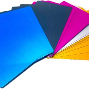 Paquete de 50 tarjetas de visita de aluminio grueso, placa de metal en blanco 0.020 in, material de grabado láser, sublimación, CNC, placa base Paquete de 50 tarjetas de visita de aluminio grueso, placa de metal en blanco 0.020 in, material de grabado láser, sublimación, CNC, placa base