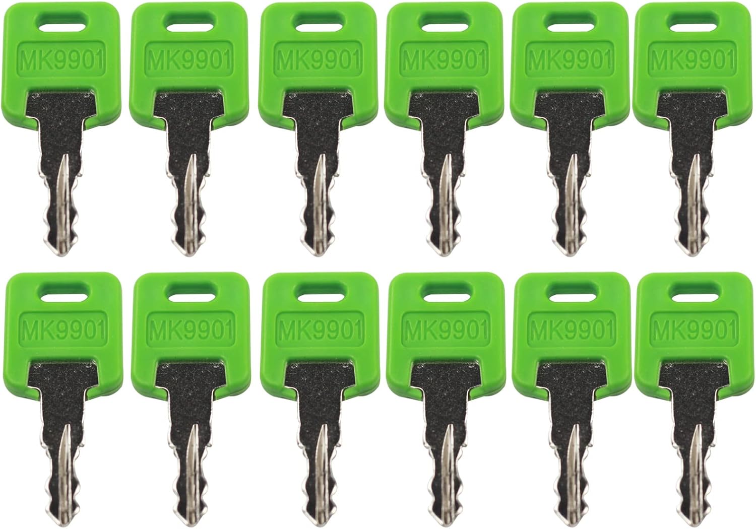RV Key MK9901 6601 Juego de repuesto para llave de recreativo, paquete de 12, verde, bloqueo de teclado