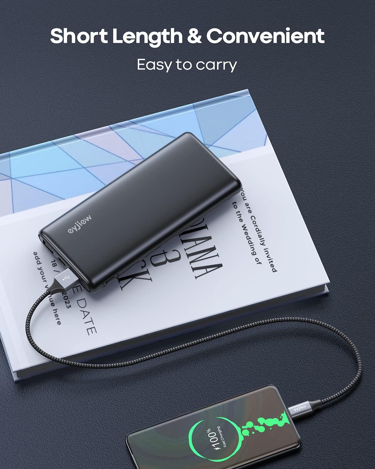 Cable USB C corto de 1.5 pies 3 unidades, cable de carga USB A a tipo C de carga rápida 3A, trenzado para iPhone 16 15 Pro Max Plus, Samsung Galaxy