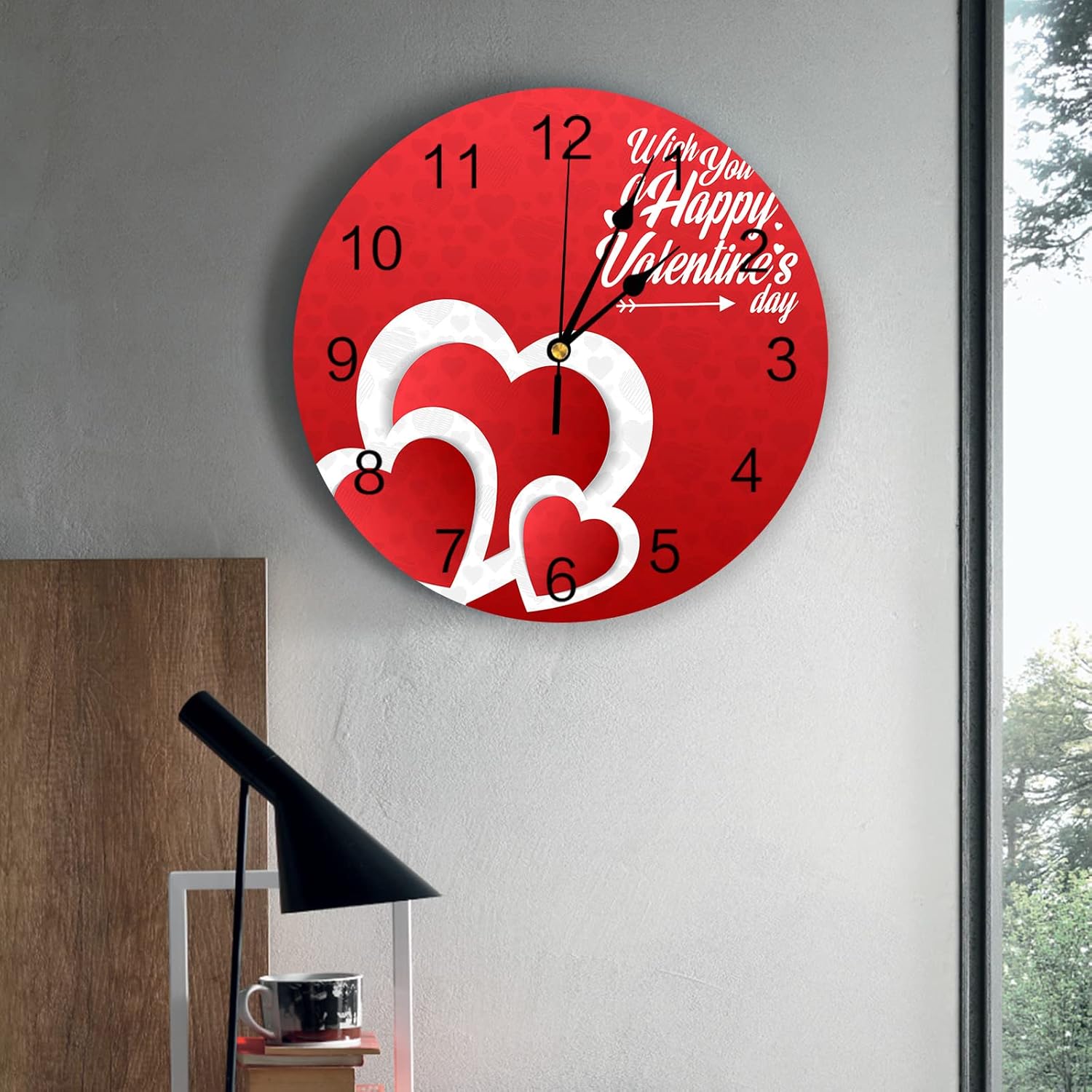 Silent – Reloj de pared decorativo sin tictac para cocina, dormitorio, baño, oficina, sala de estar, lavandería, hogar, funciona con pilas, reloj de